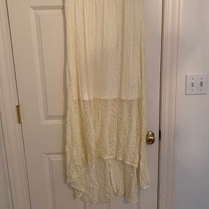 Lace light white white maxi dress - never worn